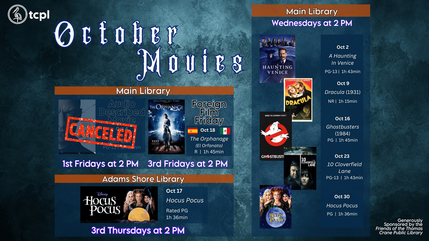 October Movies at the Library