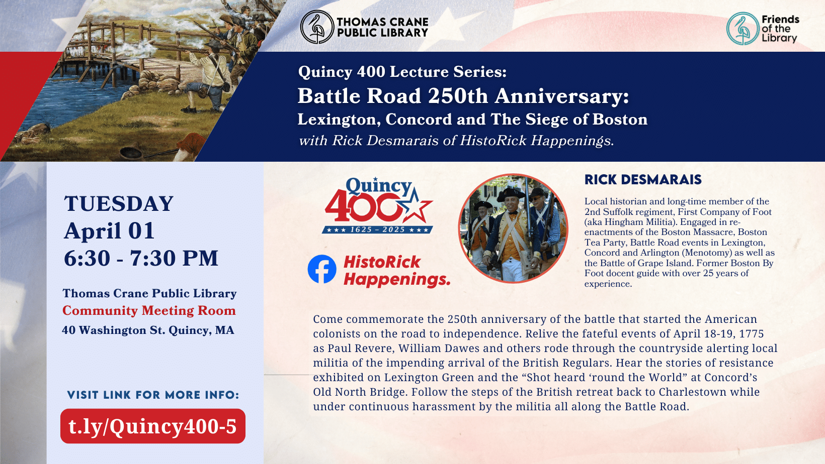 Quincy 400 & MA 250: Battle Road 250th Anniversary