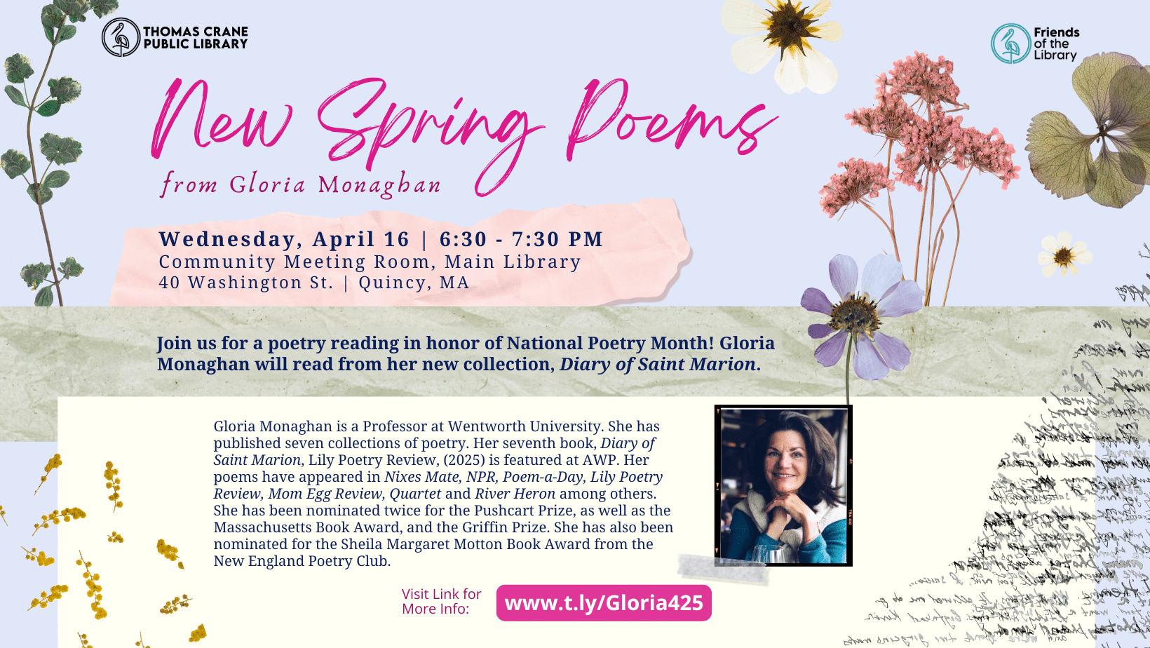 National Poetry Month: New Spring Poems from Gloria Monaghan