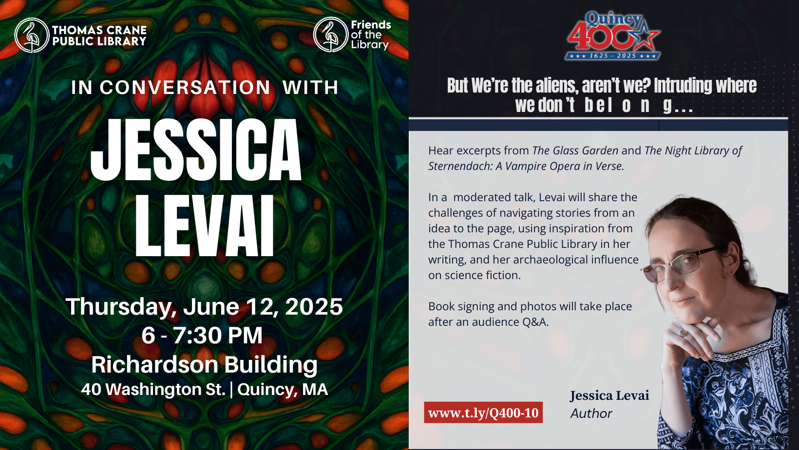 Quincy 400: In Conversation with Author Jessica Levai