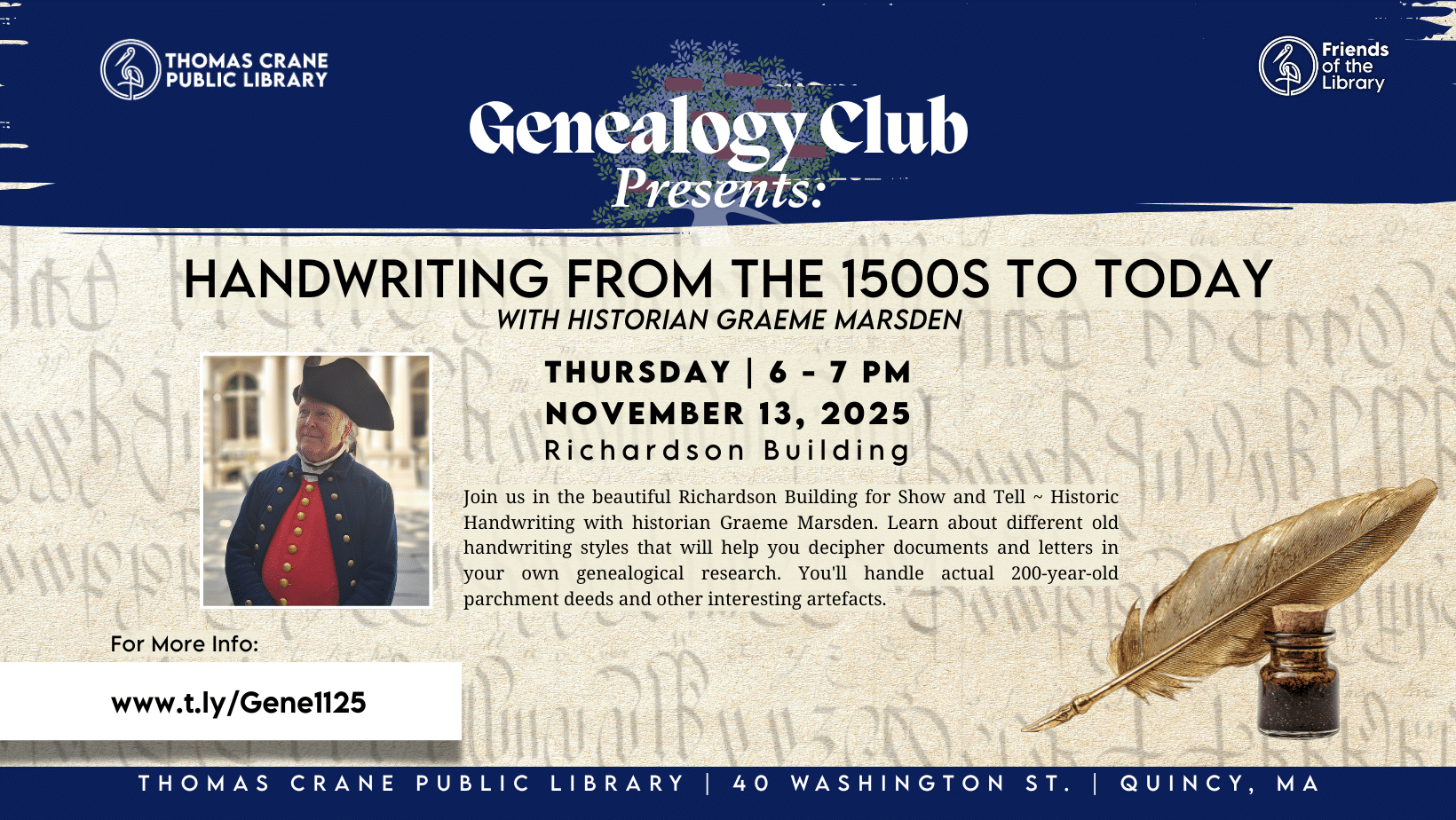 Genealogy Club Presents: Handwriting From the 1500s to Today