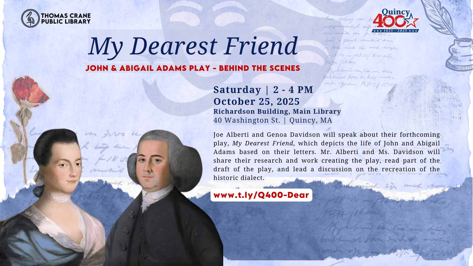 Quincy 400: My Dearest Friend – John & Abigail Adams Play