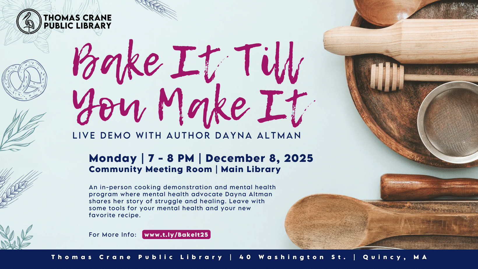 Bake It Till You Make It: Cooking Demo with Author Dayna Altman
